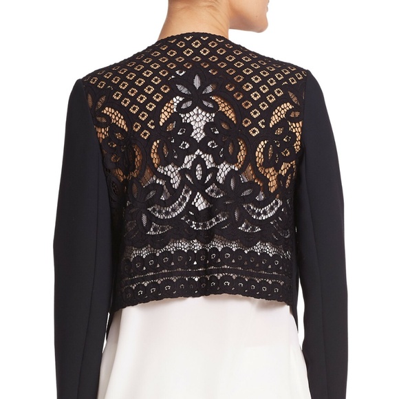 Bailey 44 Womens Cascara Blue Draped Lace Back Blazer Jacket- size small